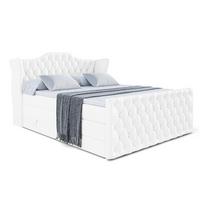 BOXSPRINGBETT VILA-Z KING - 140x200 - H3/H4 - Weiß Hochglanz - Weiß Hochglanz, Holzwerkstoff (140/200cm) - ALTDECOR