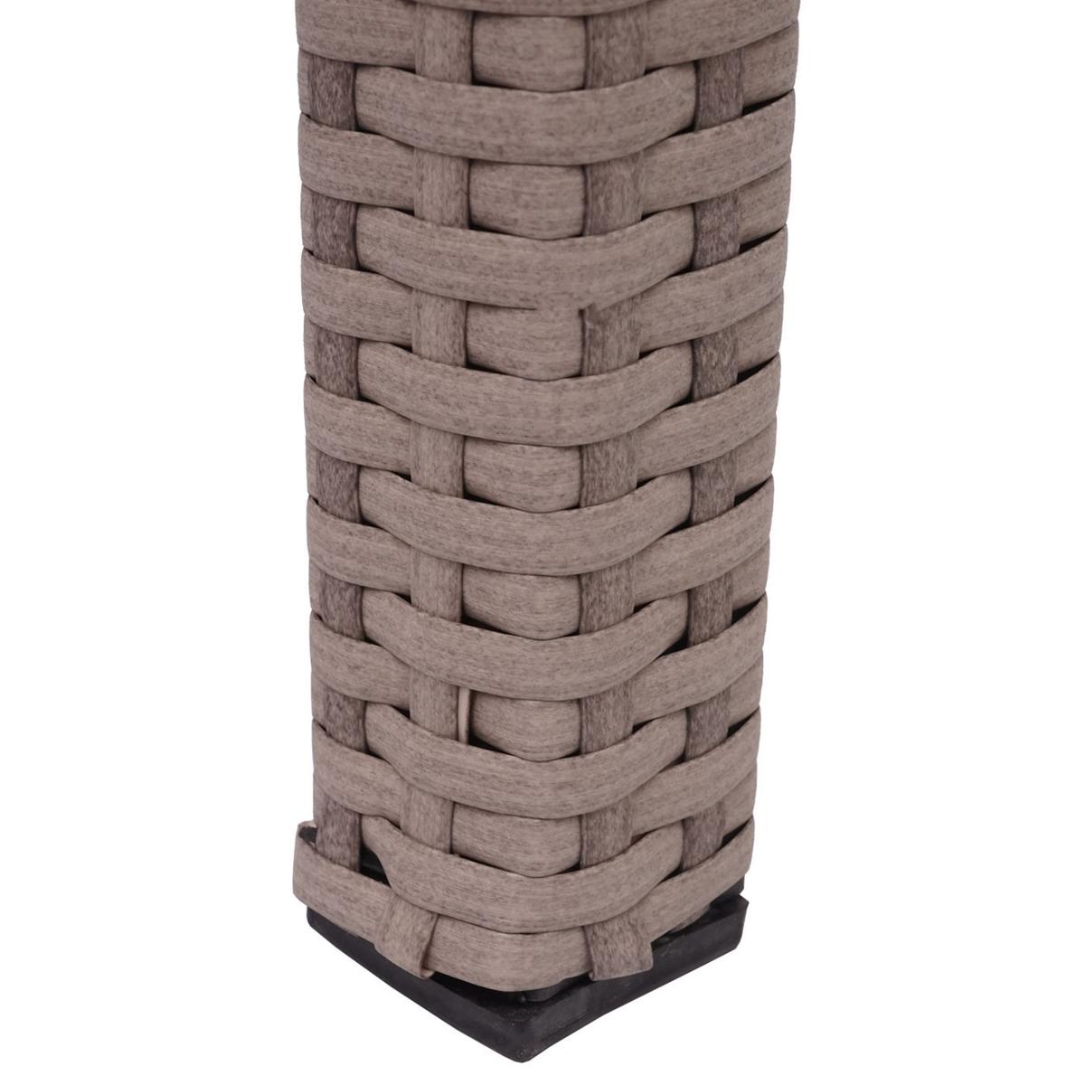 POLY-RATTAN TISCH rechteck Grau, Braun - Braun/Grau, Kunststoff (75/120/71cm) - MCW