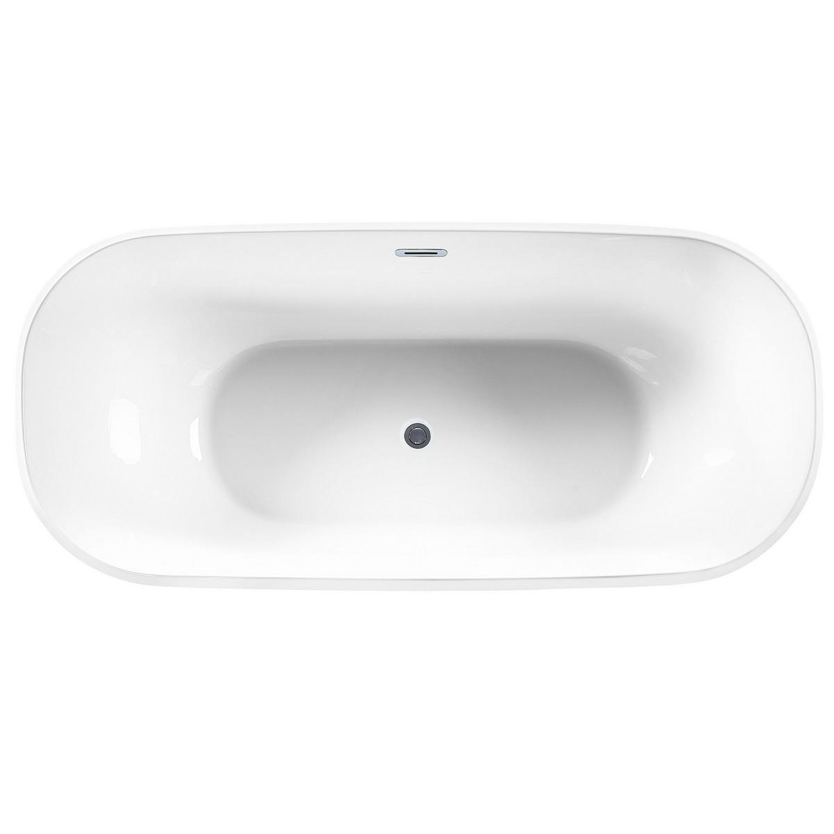 BADEWANNE FREISTEHEND 77x170x61 cm schwarz Tesoro - Schwarz, Kunststoff (77/61/170cm) - Beliani