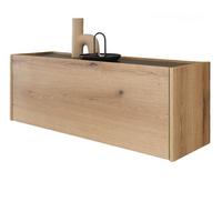 HÄNGESCHRANK Evoke Eiche, grau 100 cm, Flurschrank hängend - Eichefarben/Grau, Holzwerkstoff/Metall (100/35/30cm) - Furn.Design
