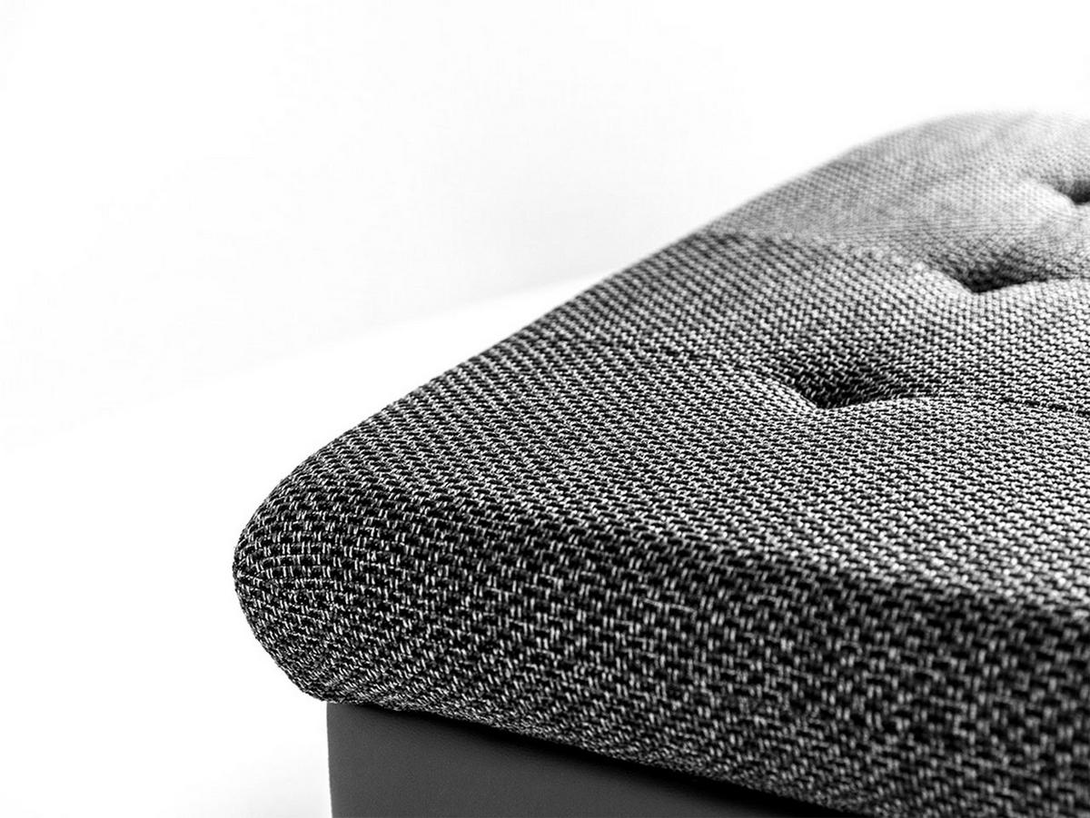 POLSTERHOCKER Niko Klein - Silberfarben/Multicolor, Holz/Textil (70/41/68cm) - MIRJAN24