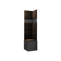 GARDEROBEN-SET Orion XXI - Graphitfarben/Braun, Holzwerkstoff/Kunststoff (42/186/46cm) - MIRJAN24