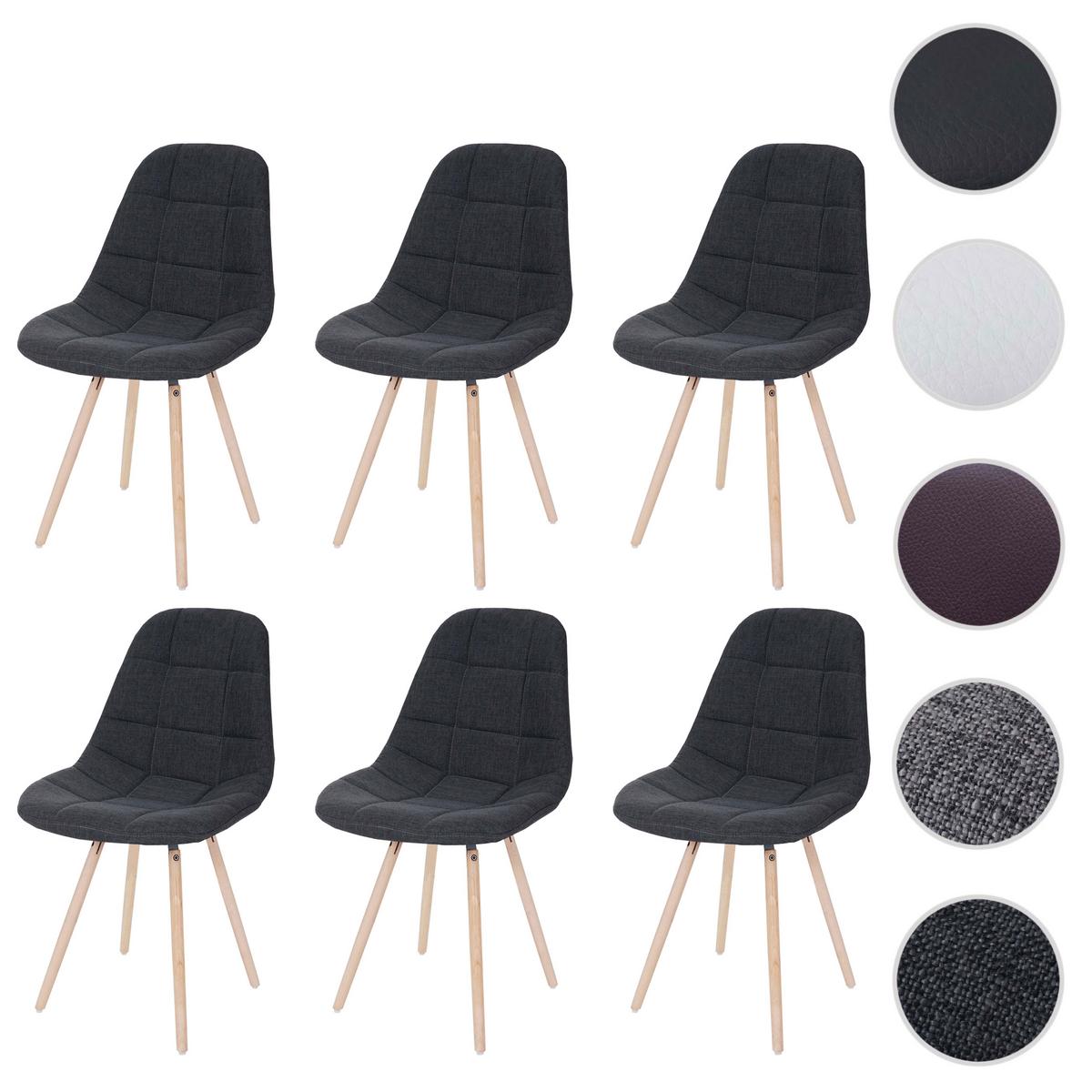 ESSZIMMERSTUHL I Anthrazit 6er-Set - Dunkelgrau/Anthrazit, Textil (47/82/53cm) - MCW