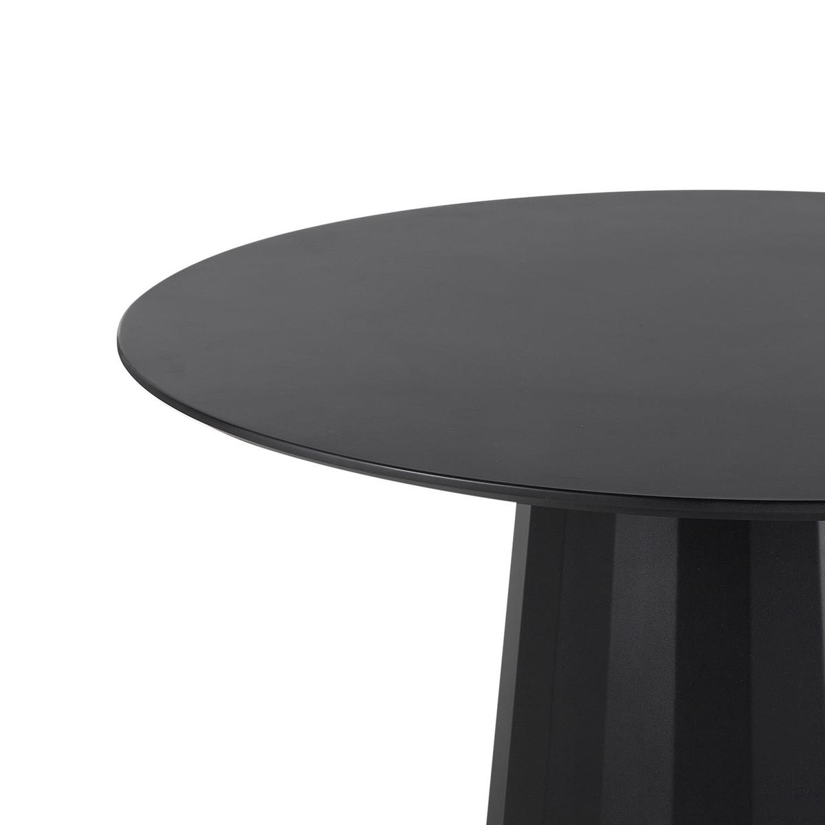 ESSTISCH Schwarz 100/100 cm Metall Plato - Schwarz, Metall (100/100/75cm) - Beliani