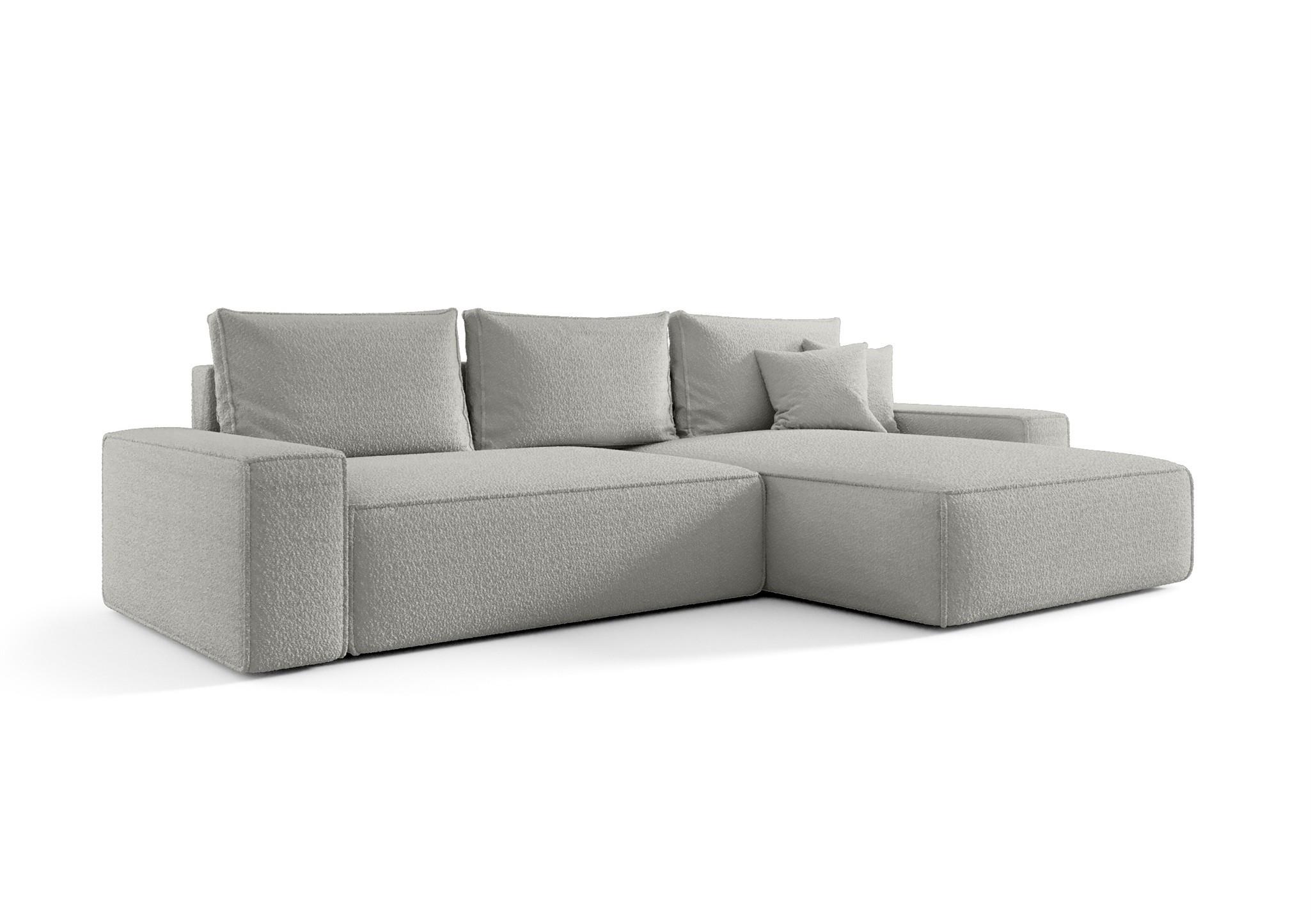 ECKSOFA Walken Mit Schlaffunktion - Hellgrau, Holzwerkstoff/Textil (280/185cm) - Fun Möbel