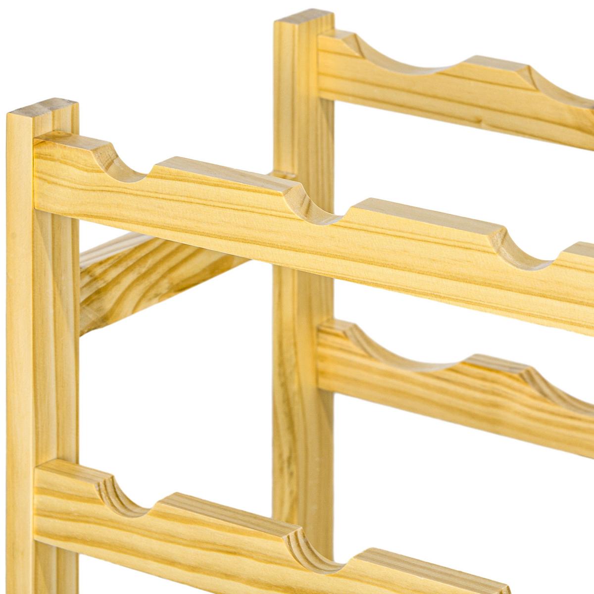 WEINREGAL, Kiefernholz, Naturholz - Naturfarben, Holz (25/102/63cm) - HOMCOM