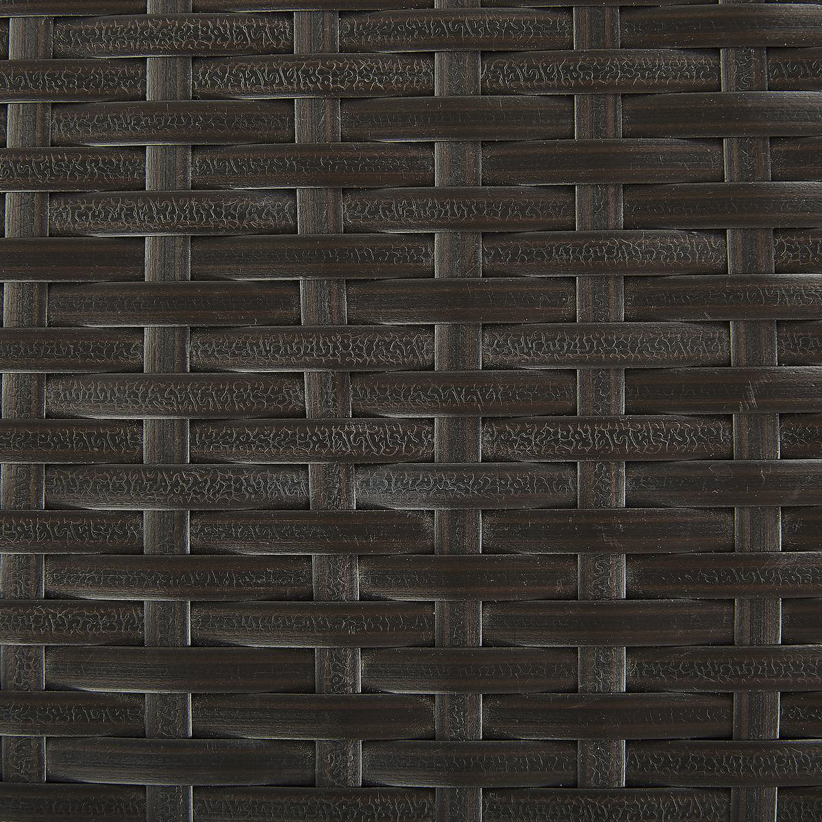 AUFLAGENBOX Rattan braun 126/46 cm Modena - Schwarz/Braun, Kunststoff (126/63/46cm) - Beliani