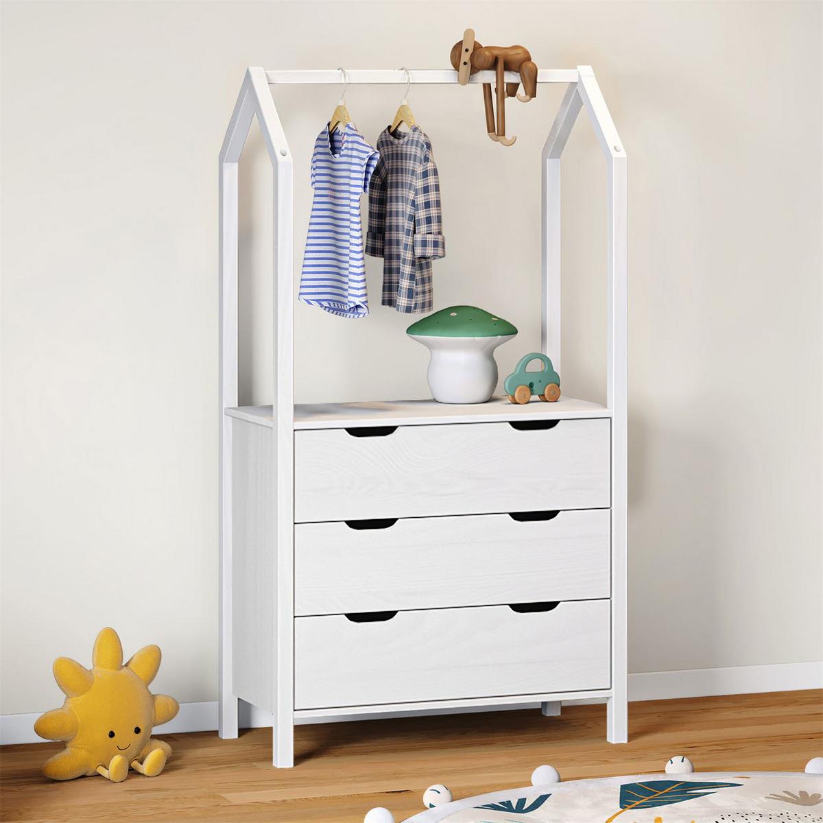 KOMMODE AMIRA weiß - Weiß, Holz (83/152/41cm) - IDIMEX