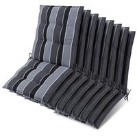 NIEDERLEHNER Sun-NL 105x50x8cm Anthrazit-Gestreift (8tlg) - Dunkelgrau, Textil (50/100cm) - Beautissu 