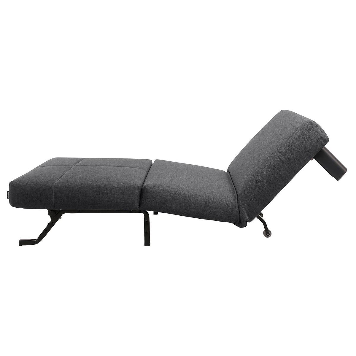 FALTSESSEL Kalomira Bezug Flachgewebe Metall schwarz / graphit - Grau, Kunststoff (100/85/85cm) - 58aufmkessel