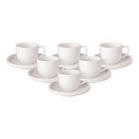 ESPRESSOTASSEN MIT UNTERTASSEN Afina weiß 50 ml 6er Set - Weiß, Keramik (11.6/7.2/11.6cm) - Villeroy & Boch