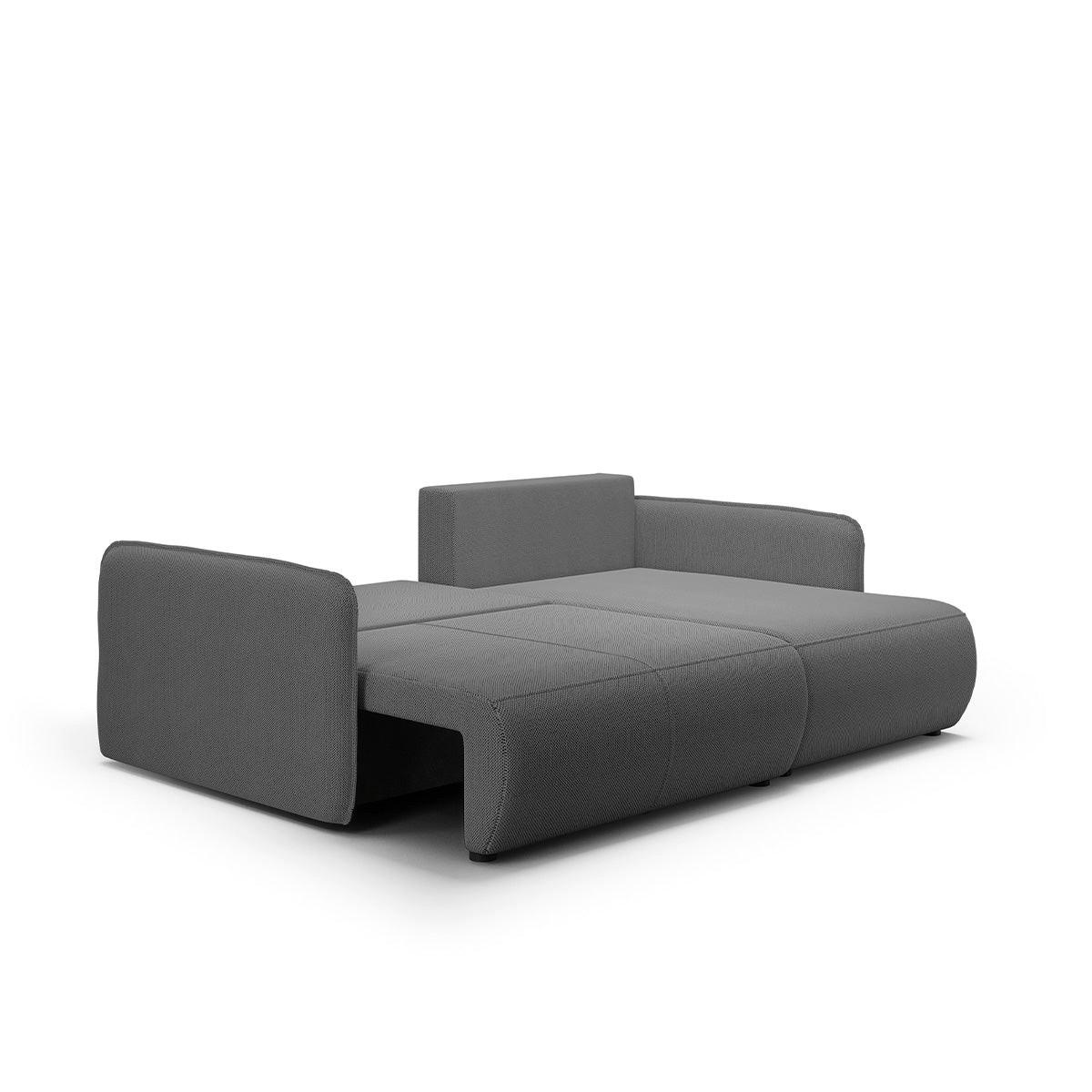 ECKSOFA Claudio 3 Sitzplätze Dunkelgrau - Grau, Holz (207/148cm) - Petits-meubles
