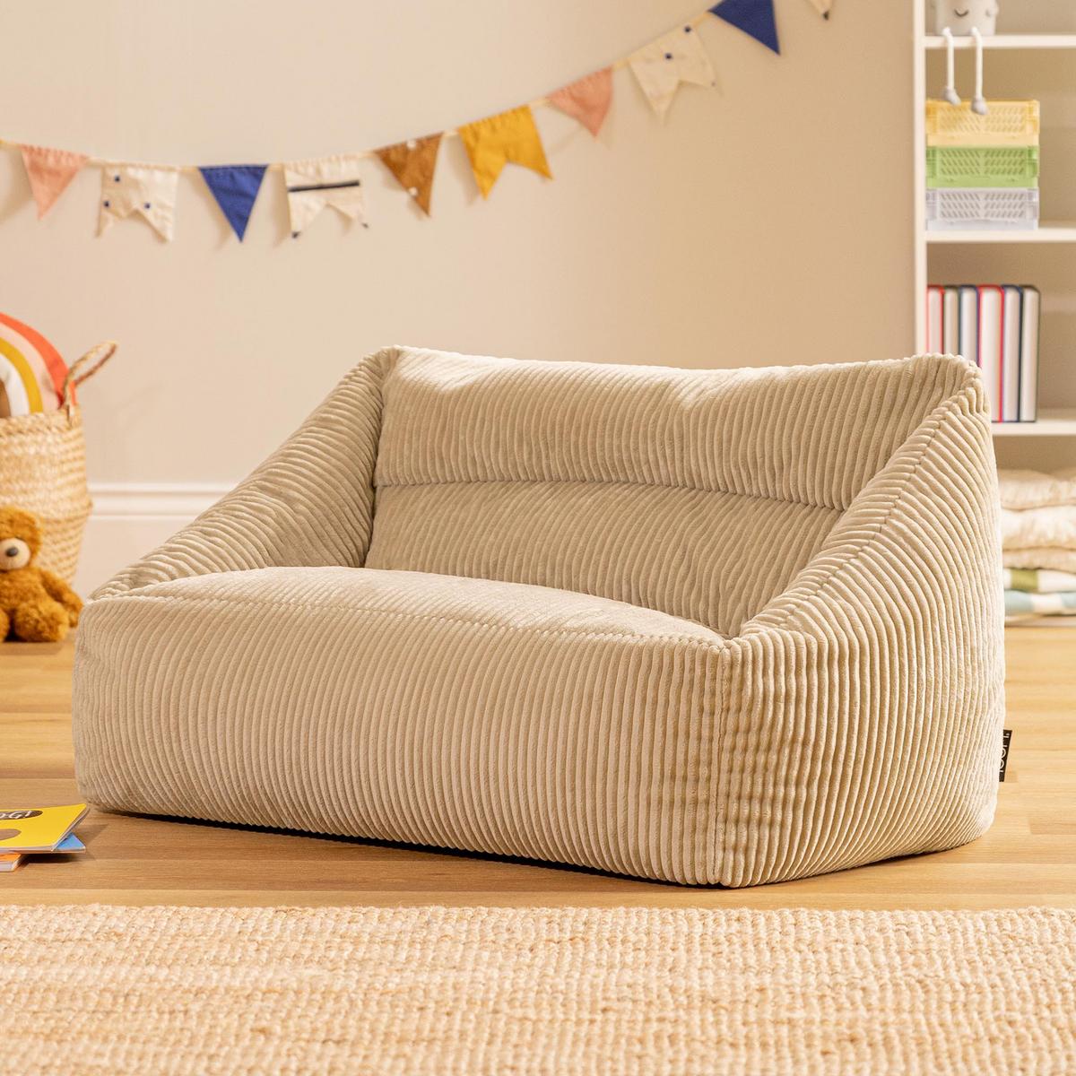 KINDERSITZSACK Sofa Cecilia - Beige, Textil (95/44/55cm) - icon