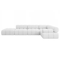 ECKSOFA modulares Sofa Felto-L2 - 380x190x70 cm Weiß Bouclé - Weiß, Holzwerkstoff/Textil (380/190cm) - ALTDECOR