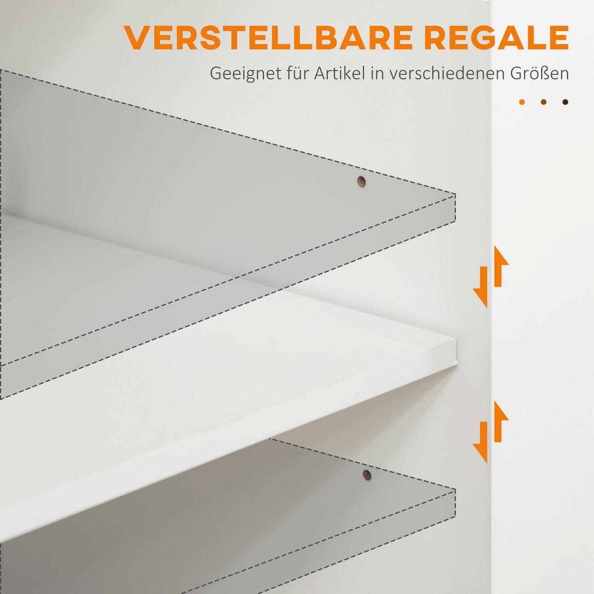 KÜCHENWAGEN rollbar Servierwagen Küchentrolley für Küche Wohnzimmer Weiß - Weiß, Holzwerkstoff (40/89/109cm) - HOMCOM