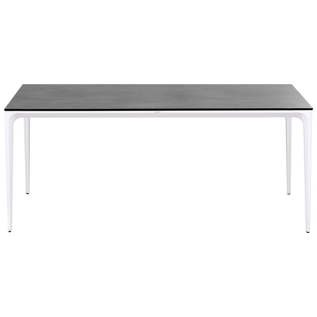GARTENTISCH 180/90 cm Steinoptik Dunkelgrau Sovareto - Dunkelgrau, Kunststoff (180/90/75cm) - Beliani
