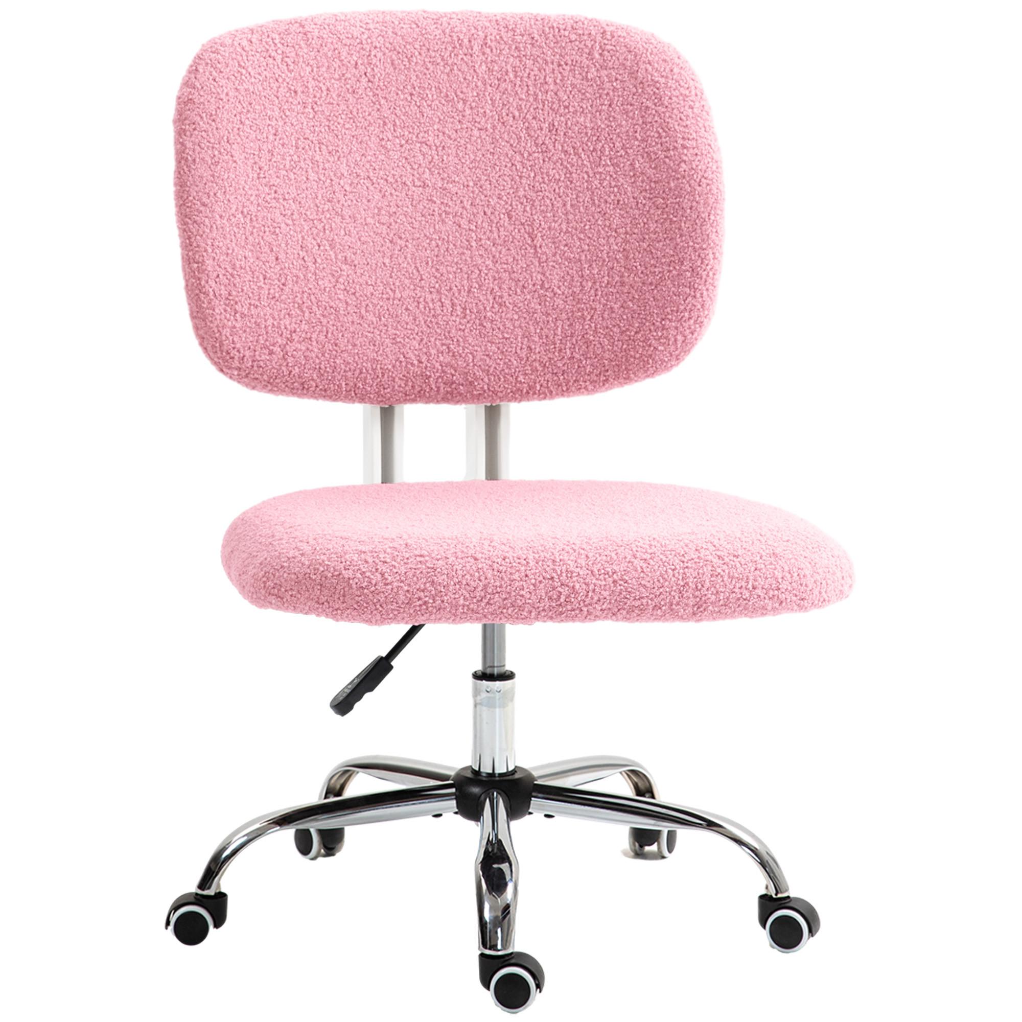 BÜROSTUHL, Ergonomischer Schreibtischstuhl, Höhenverstellbarer Computerstuhl - Rosa, Kunststoff (53/90/48cm) - Vinsetto