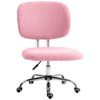 BÜROSTUHL, Ergonomischer Schreibtischstuhl, Höhenverstellbarer Computerstuhl - Rosa, Kunststoff (53/90/48cm) - Vinsetto
