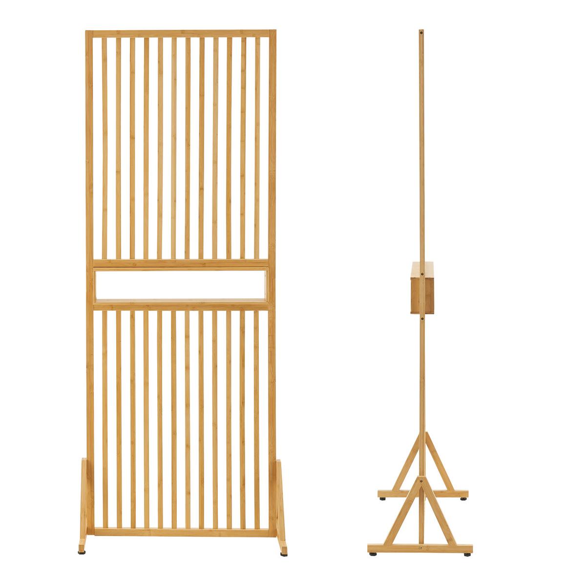 RAUMTEILER Fron - Naturfarben, Holz (75.5/197/40cm) - [en.casa]