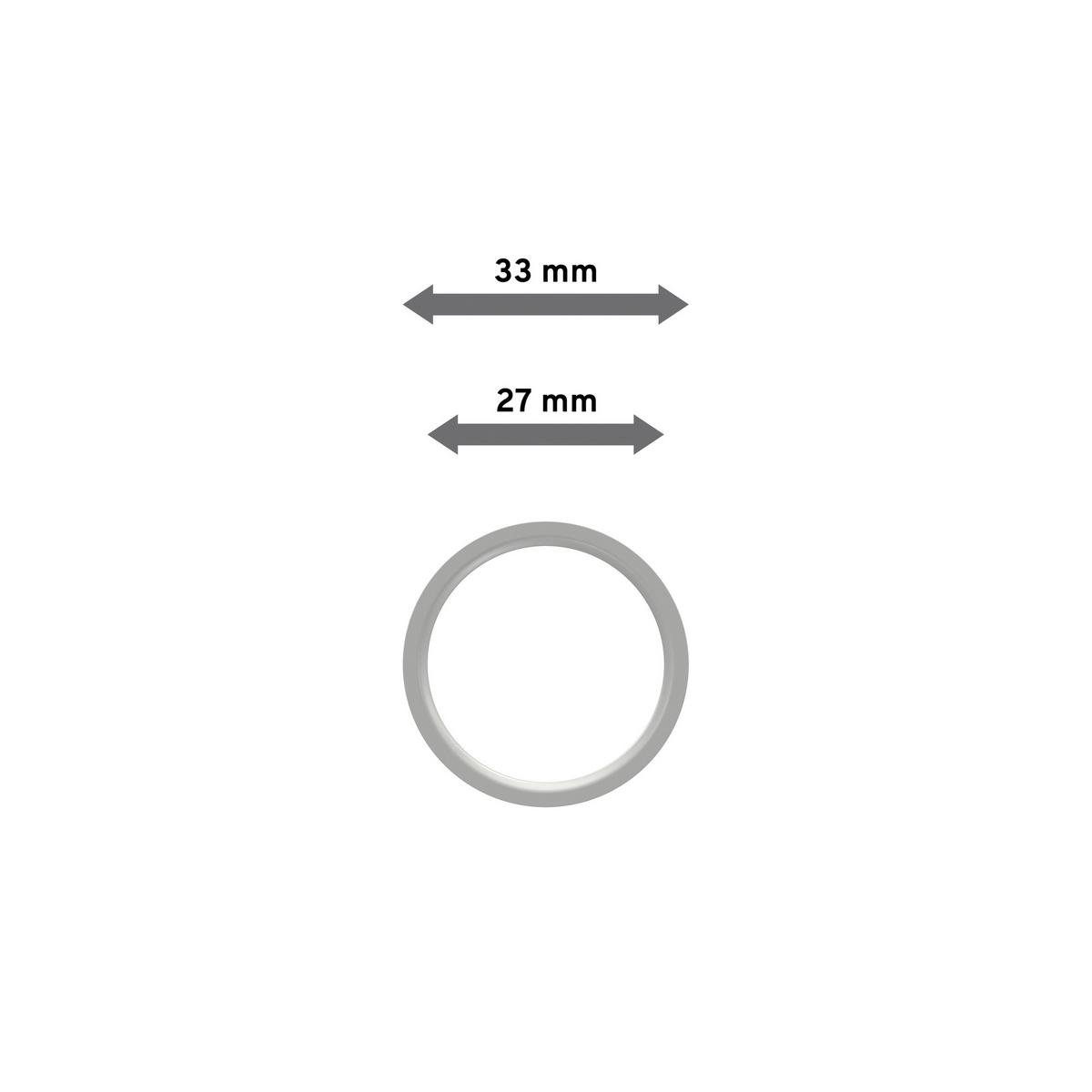 FLACHRINGE MIT FALTENHAKEN FÜR GARDINENSTANGEN 20 mm Ø, Weiß, Packung 10 Stück - Weiß, Metall (20cm) - INTERDECO