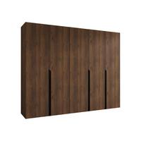DREHTÜRENSCHRANK Mila I 250 - Nussbaumfarben/Schwarz, Holzwerkstoff/Kunststoff (250/202/52cm) - MIRJAN24