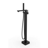 BADEWANNENARMATUR Atlas freistehend Schwarz Matt - Schwarz, Metall (17/108/23cm) - Badplaats