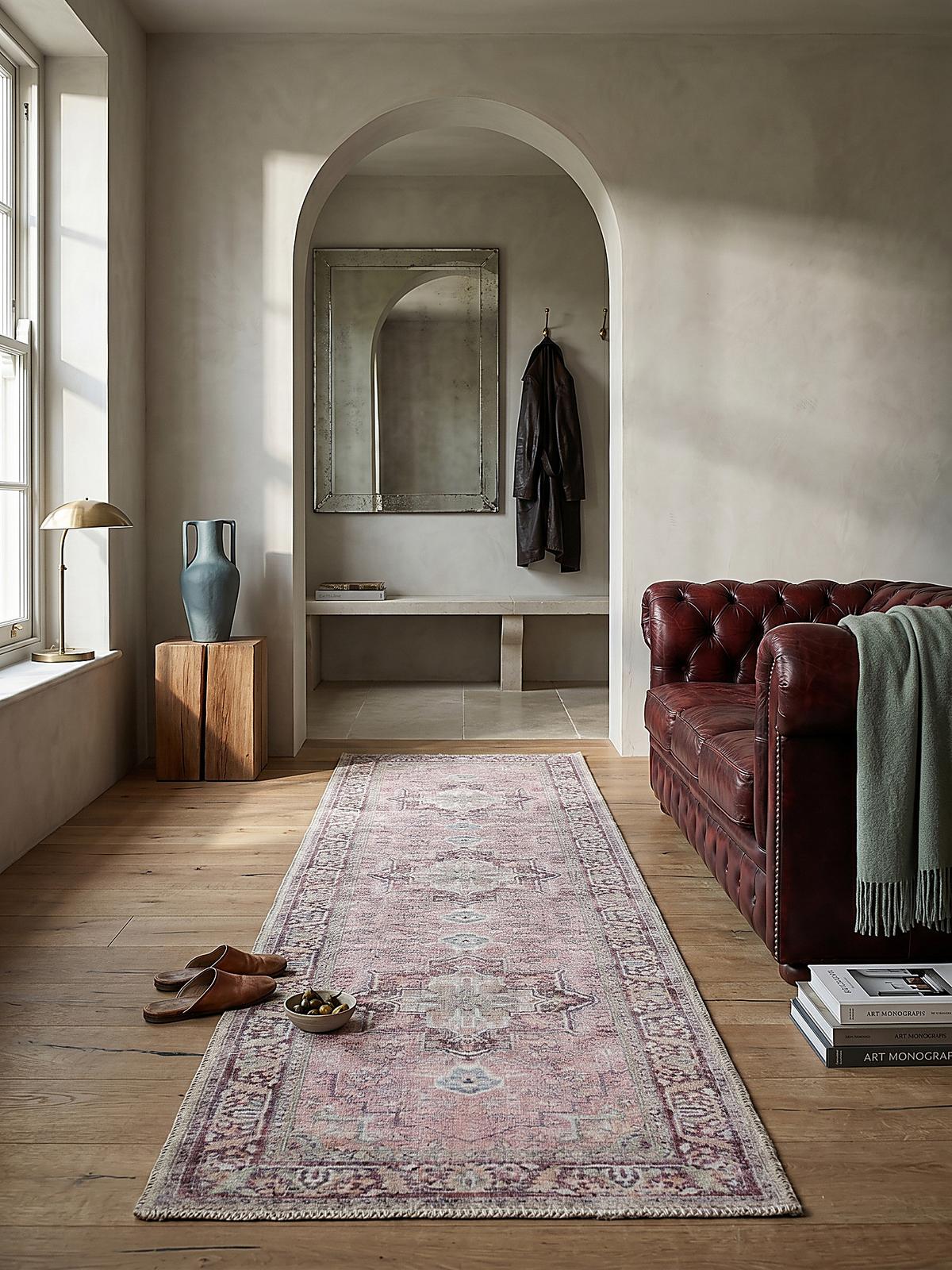TEPPICH Waschbar HALD, klassisch im Vintage-Stil, Rosa, 60 x 230 cm - Rosa, Textil (60/230cm) - KADIMA DESIGN