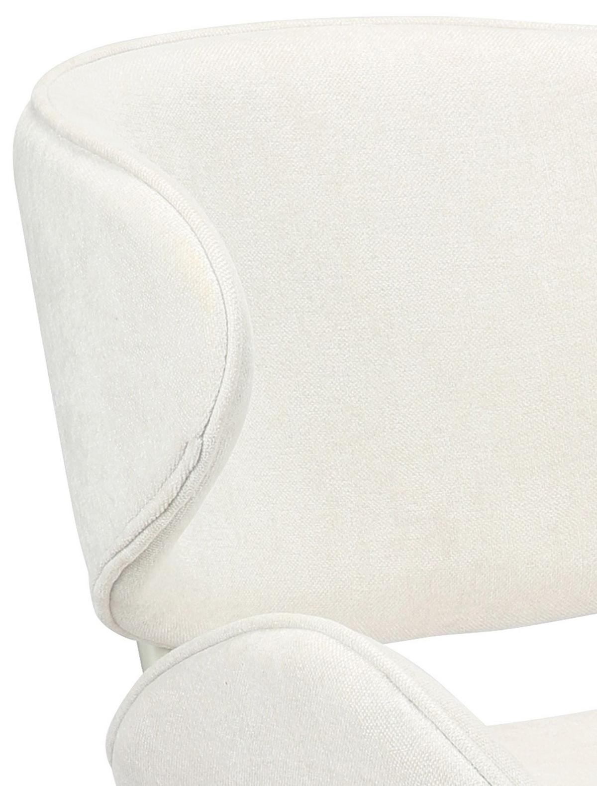 POLSTERSTUHL Pretically Creme - Beige/Creme, Textil/Metall (53/80/59cm) - Selsey