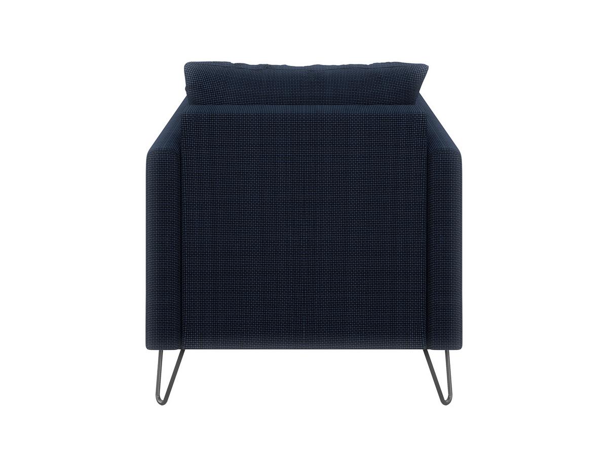 SESSEL Harmony Marineblau Chenille - Schwarz/Dunkelblau, Holz/Textil (80/85/100cm) - S-Style Möbel