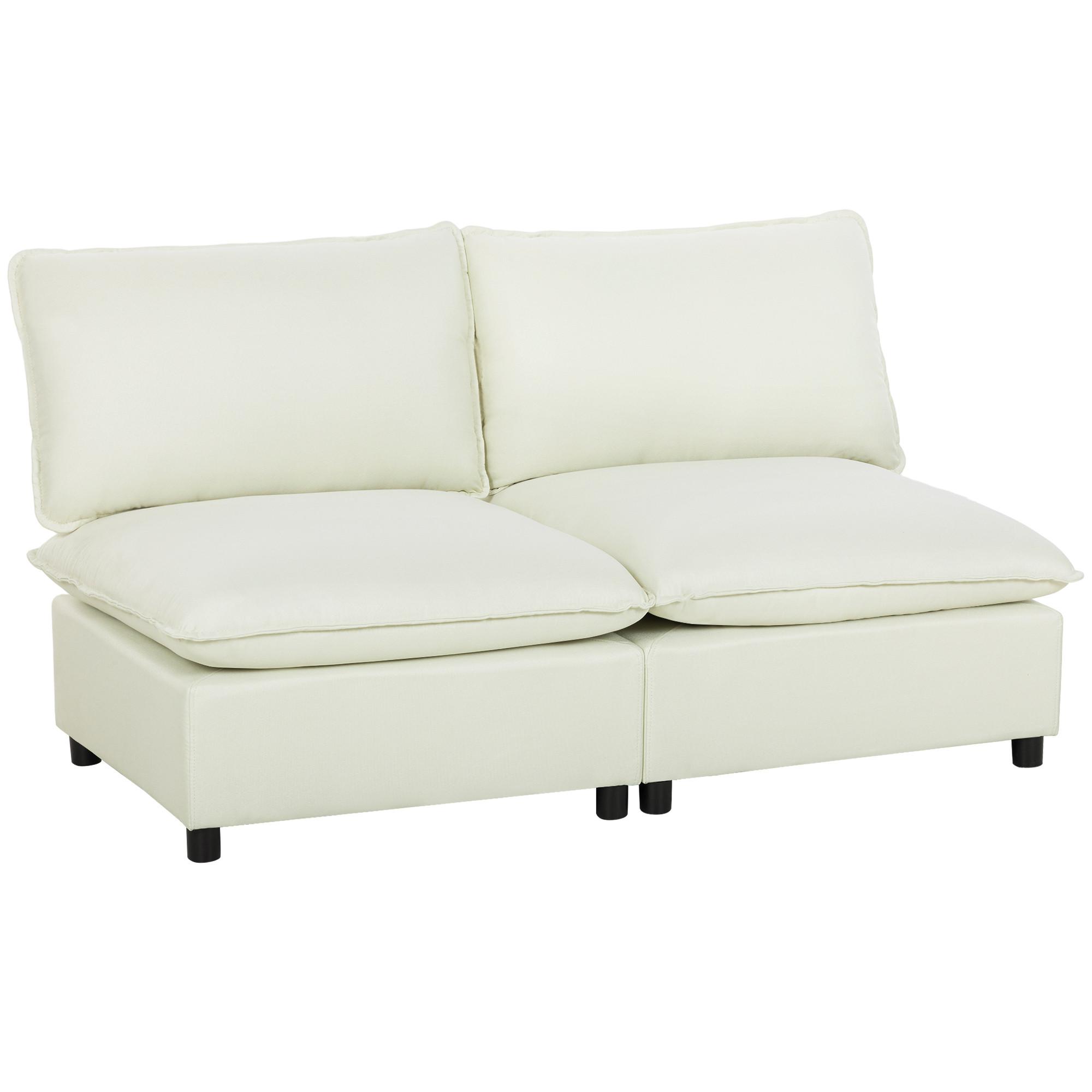 SOFA Drevith 146/85/78cm - Creme, Textil (85/78/146cm) - ZMH