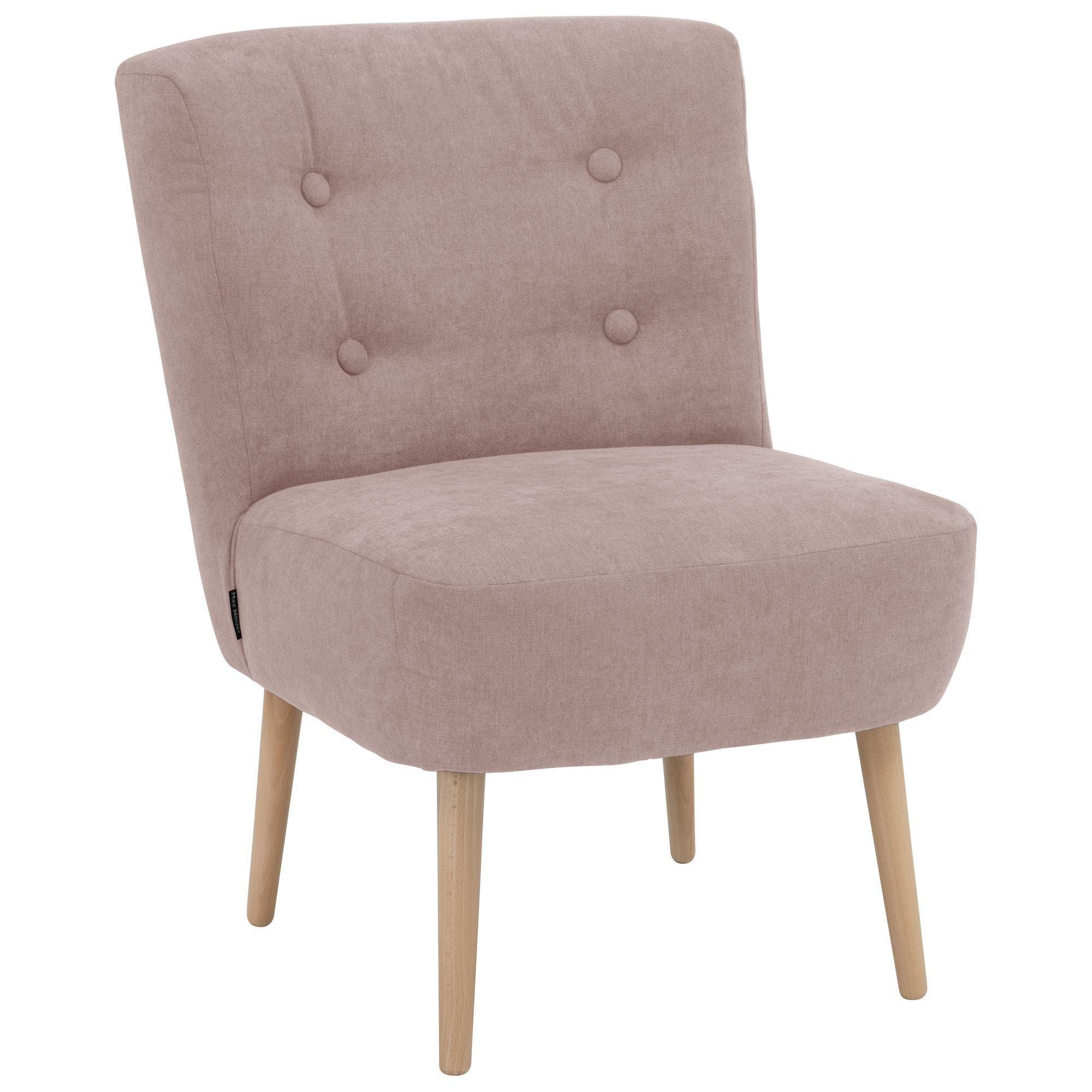 SESSEL Kamle Bezug Flachgewebe Buche natur / rosé - Rosa, Kunststoff (68/78/58cm) - 58aufmkessel