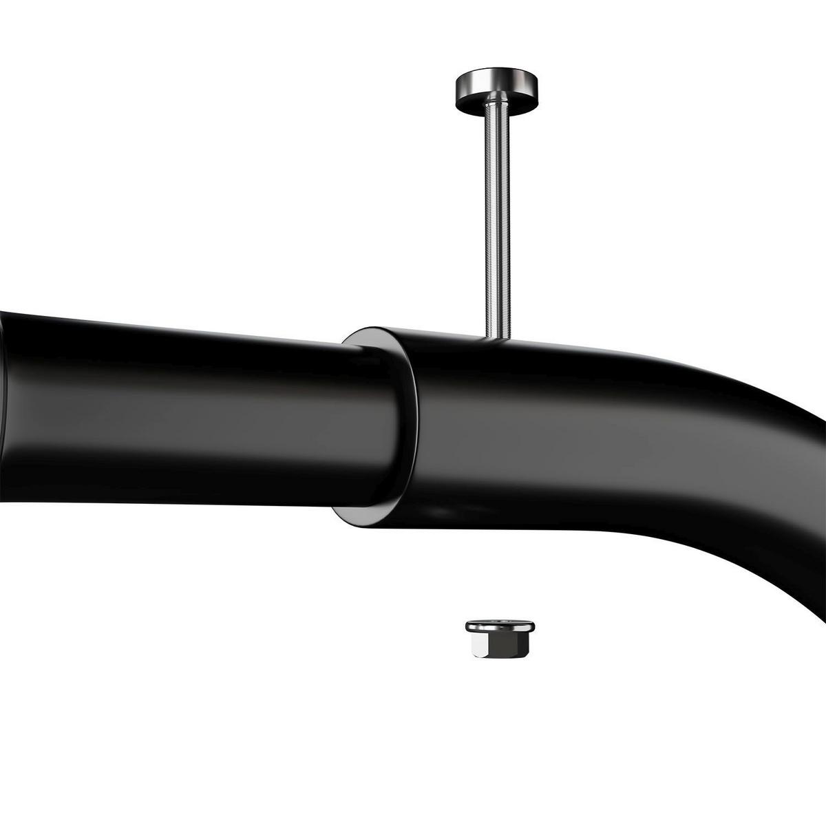 KAMINHOLZREGAL mit Abdeckung - Schwarz, Metall (130/117/36cm) - Juskys