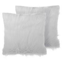 DEKOKISSEN 2er-Set Hellbeige 45/45 cm Daisy - Beige, Textil (45/45cm) - Beliani