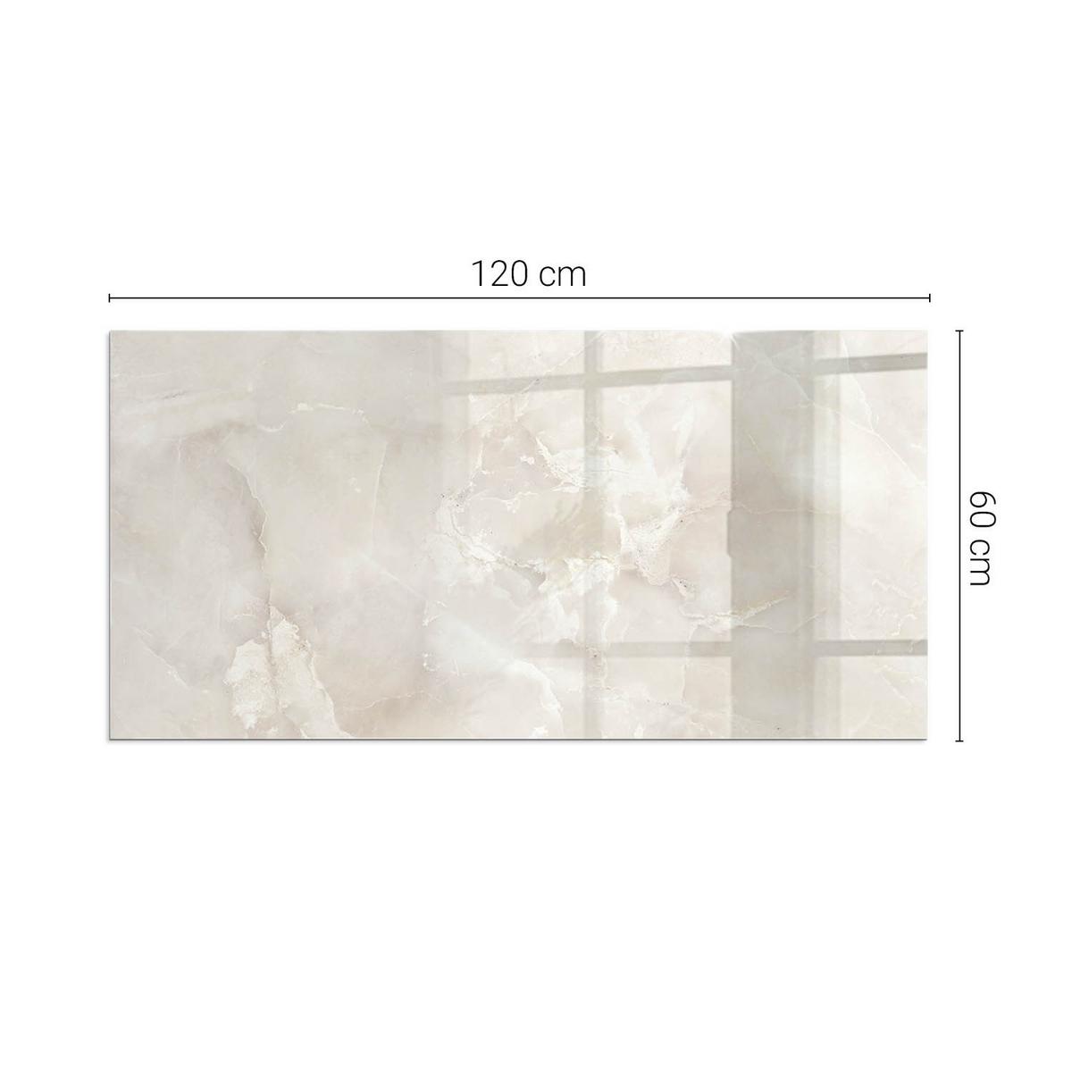 GLASPLATTE für Kamin 120x60 cm - Creme, Glas (120/60/0.4cm) - TULUP