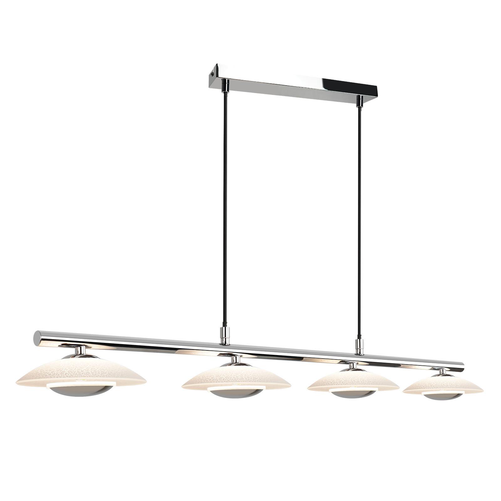 HÄNGELEUCHTE Zorvq 94/16/133 cm - Chromfarben, Glas/Metall (94/16/133cm) - ZMH