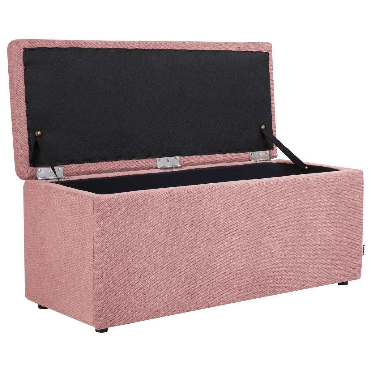 OTTOMANE mit Stauraum Stoff Rosa Orem - Pink, Textil (100/42/40cm) - Beliani