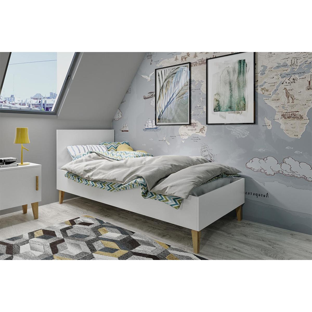 BETT Kubi Weiß - Weiß, Holzwerkstoff (80/180cm) - Petits-meubles