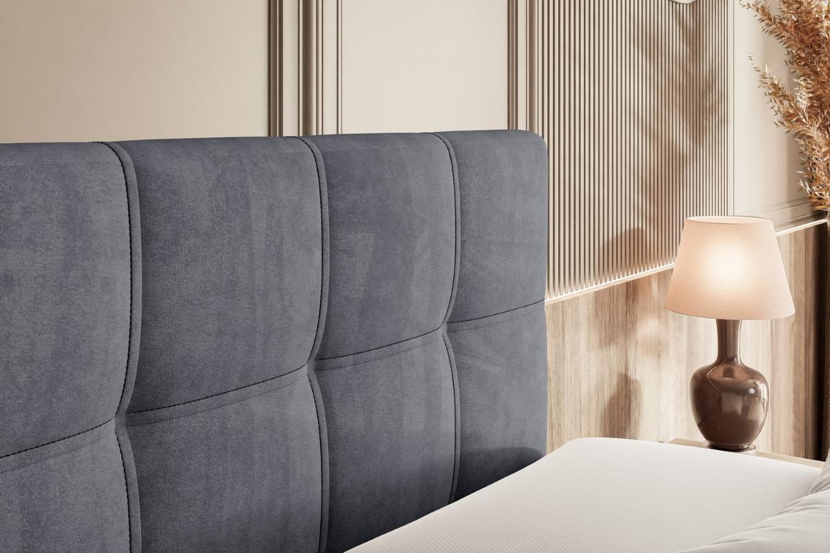 BOXSPRINGBETT MARCE KING - 200x200 - H3/H4 - Dunkelgrau - Dunkelgrau, Holzwerkstoff (200/200cm) - ALTDECOR