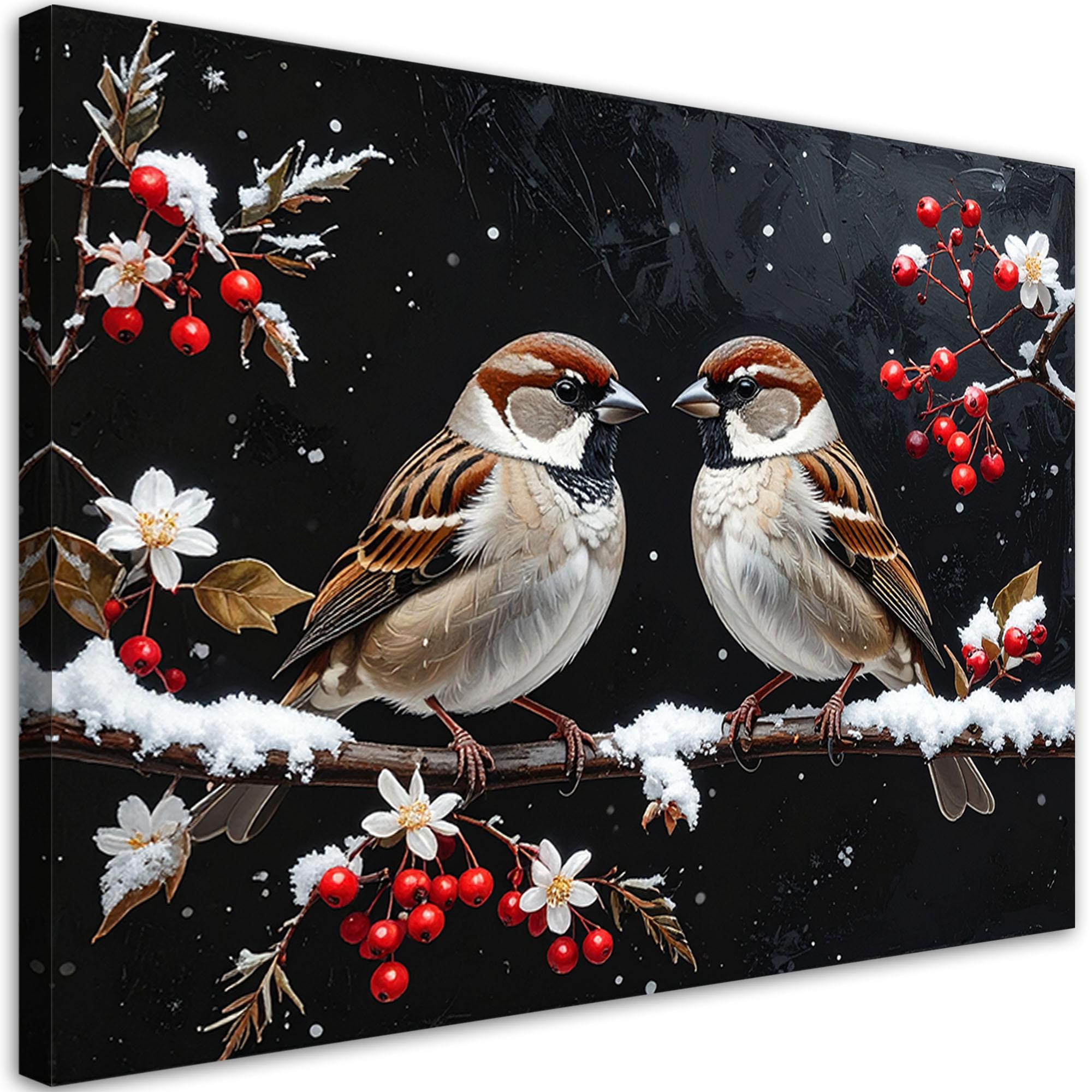 LEINWANDBILD Weihnachten 100x70cm - Schwarz, Textil (100/70cm) - Feeby