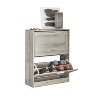 SCHUHSCHRANK Grau - Grau, Holzwerkstoff (60/79/23cm) - SoBuy