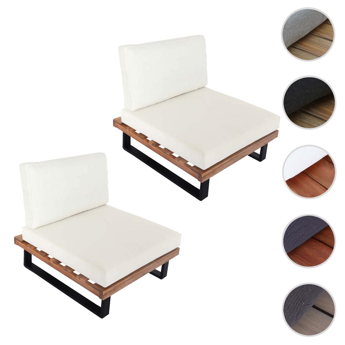LOUNGE-SESSEL Schwarz, Beige, Cremeweiß - Beige/Schwarz, Holz (82/75/82cm) - MCW
