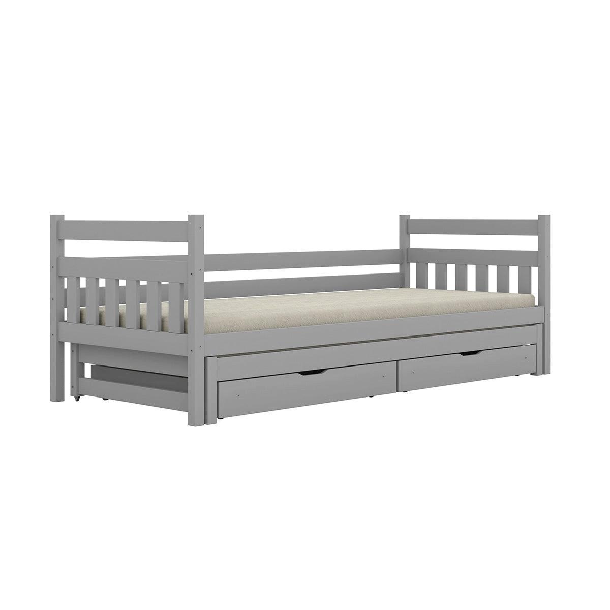 BETT 90/200 David Grau - Grau, Holz (90/200cm) - Petits-meubles
