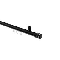 GARDINENSTANGE INNENLAUF Sonius Estana 200 cm, 1-läufig, 20 mm Ø Schwarz - Schwarz, Metall (200cm) - INTERDECO