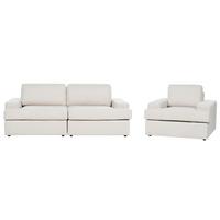 4-SITZER-SOFA SET hellbeige Alla - Beige, Textil (112/112/208cm) - Beliani