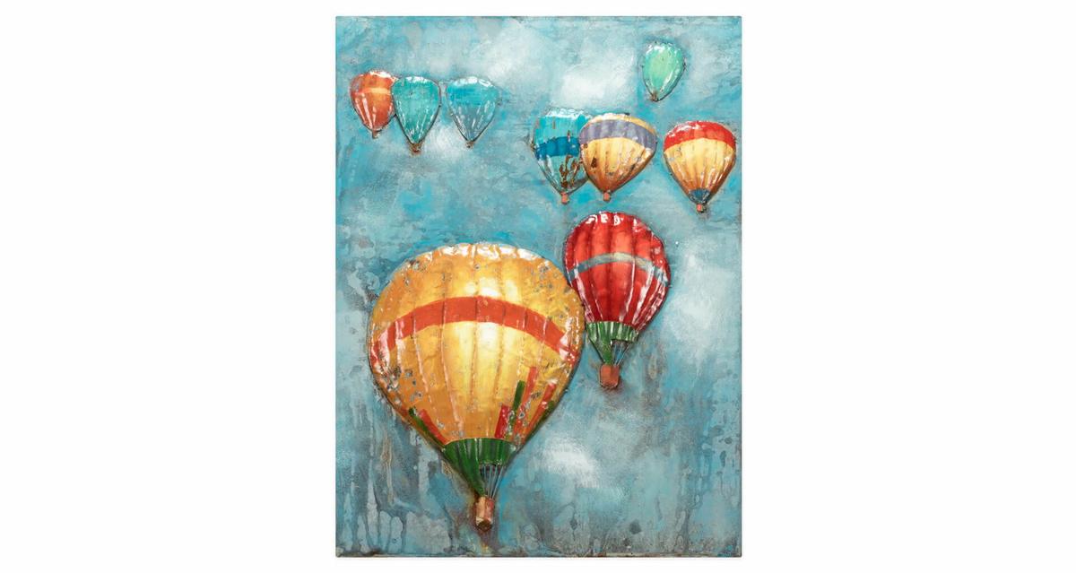 METALLBILD Blau 60/80 cm - Blau, Metall (4/80cm) - KUNSTLOFT