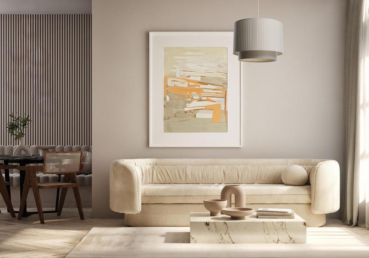 HÄNGELEUCHTE Grau 50/106 cm - Beige/Grau, Kunststoff (36/0.6/106cm) - ONZENO