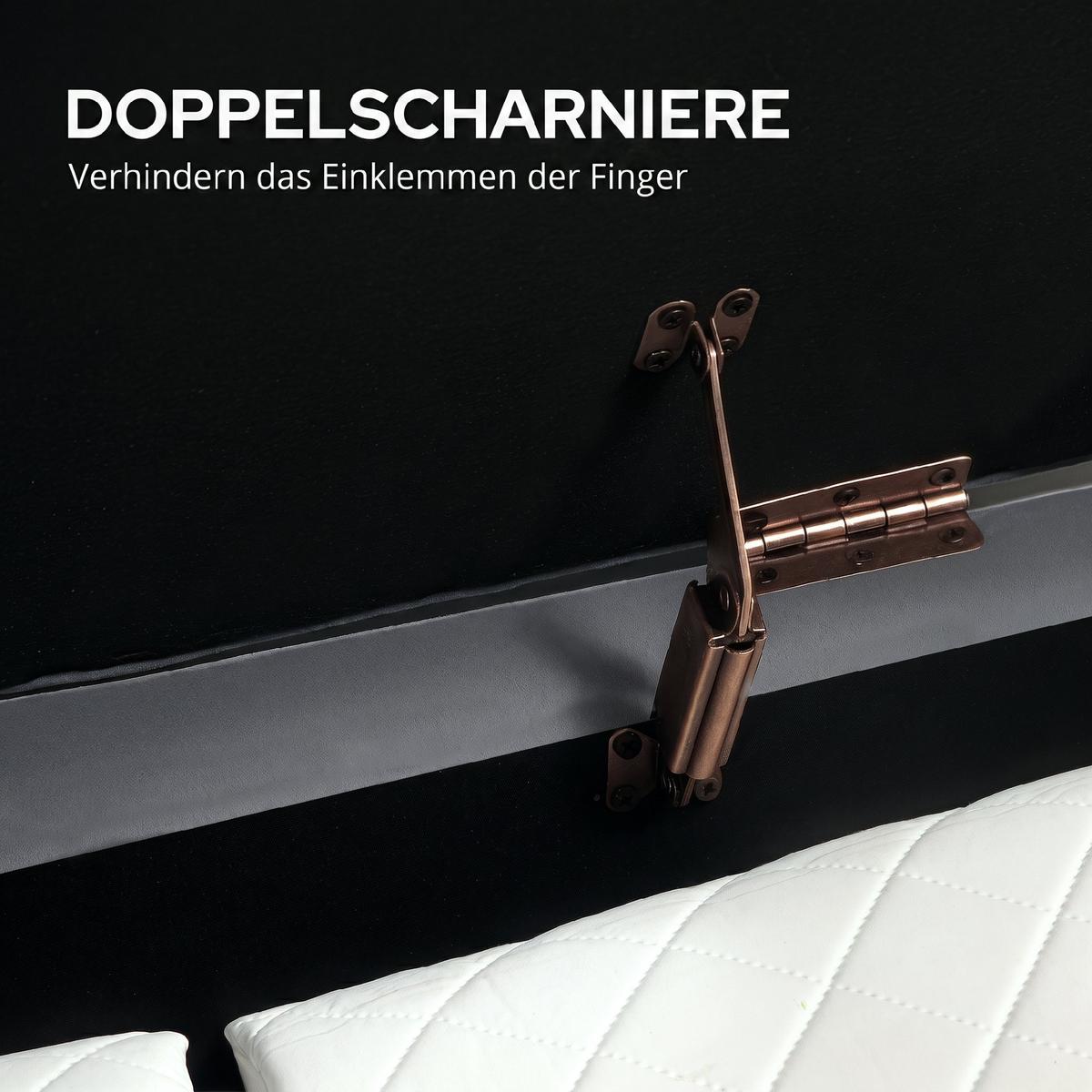 SITZBANK Polyester Metall Grau - Goldfarben/Grau, Textil/Metall (42/45.5/107cm) - HOMCOM