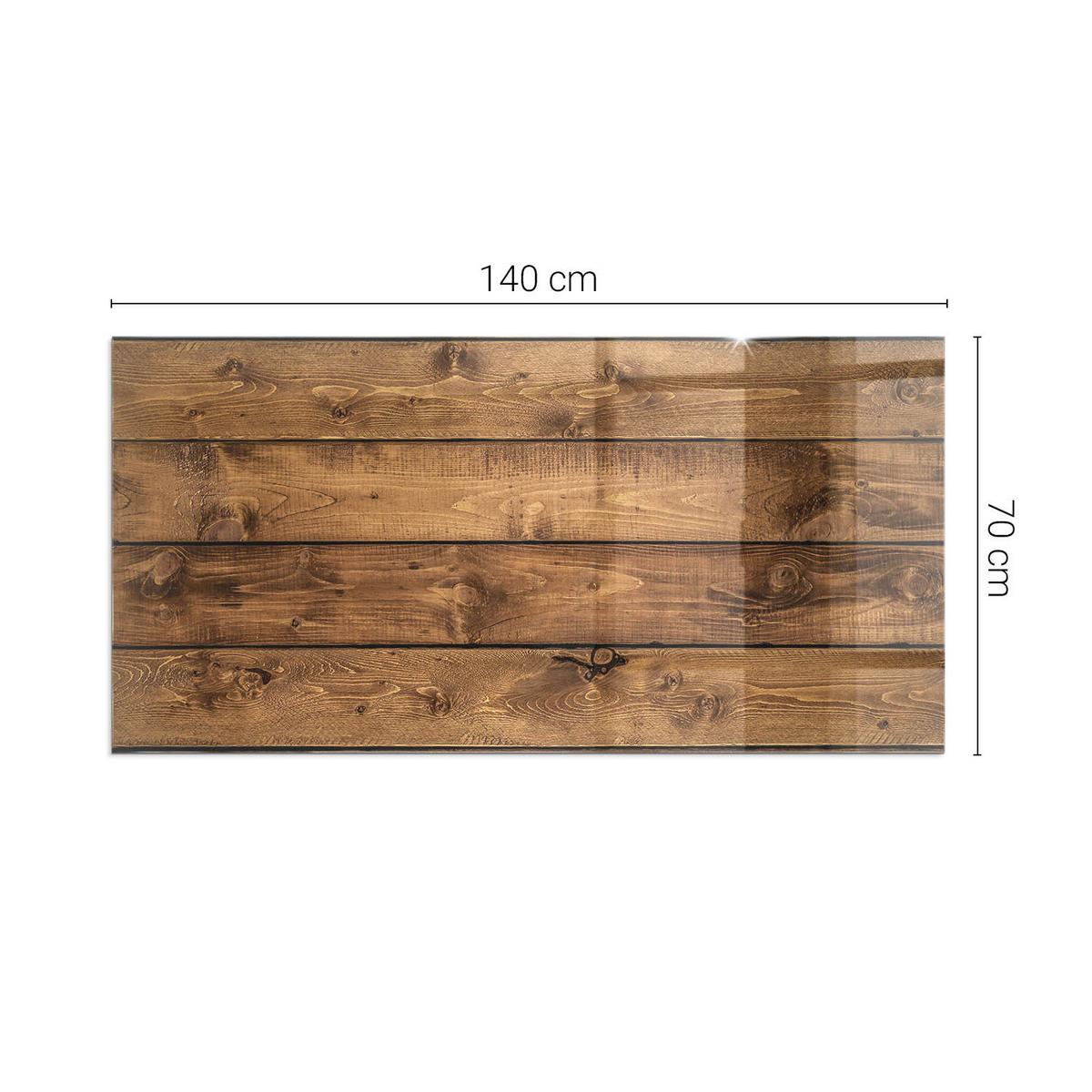 GLASPLATTE für Kamin 140x70 cm - Braun, Glas (140/70/0.4cm) - TULUP