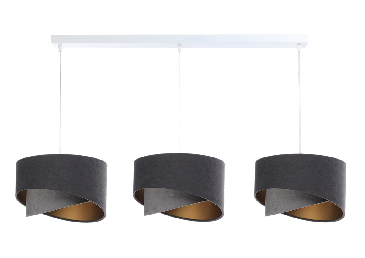 HÄNGELEUCHTE Grau 30/18 cm - Goldfarben/Grau, Kunststoff (30/0.3/18cm) - ONZENO
