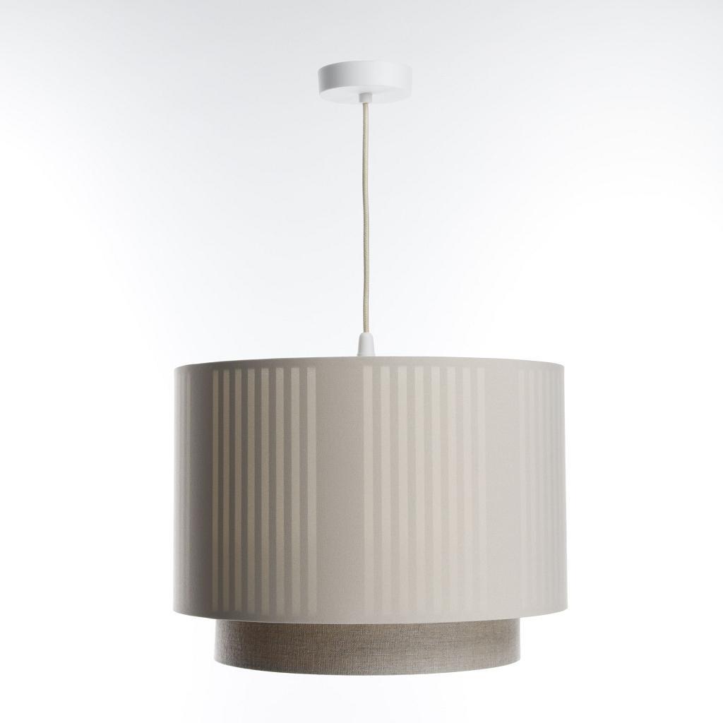 HÄNGELEUCHTE Grau 40/100 cm - Beige/Grau, Kunststoff (30/0.4/100cm) - ONZENO